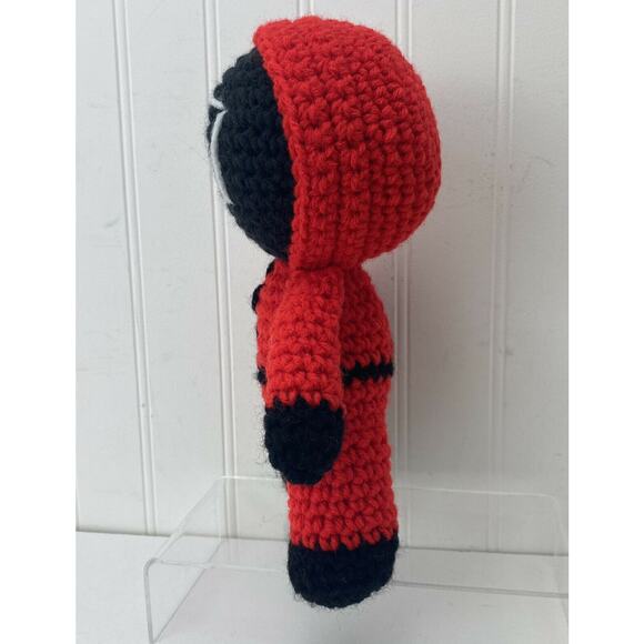 Adorable Handmade Crocheted 7” Stuffed Squid Games Soldier Plush Amigurumi - Picture 4 of 4